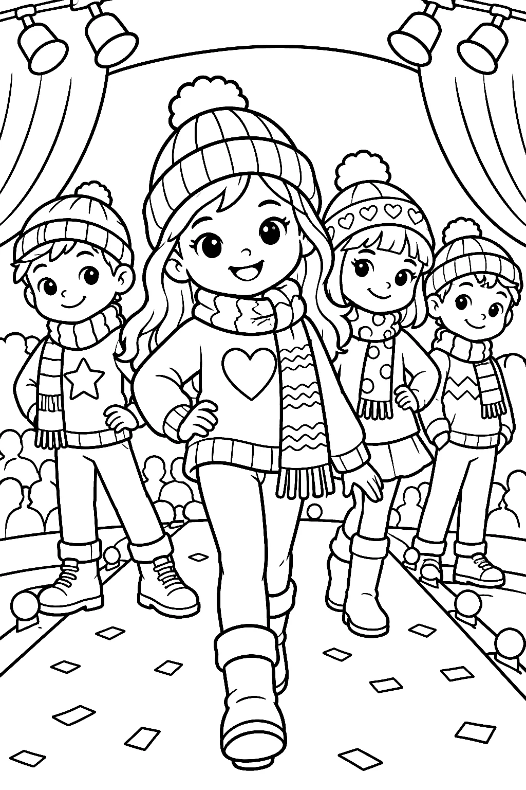 Einfache Models mit kuscheligen Strickpullovern